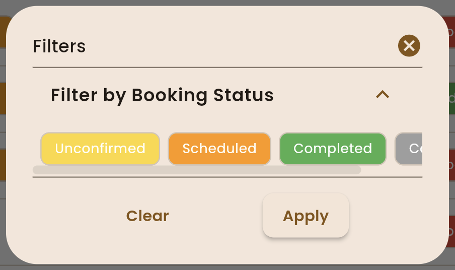 Coves invoice filtering and reporting interface